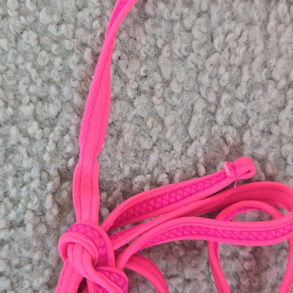 Pink Fringe Bikini Top Size Large - Picture 7 of 8